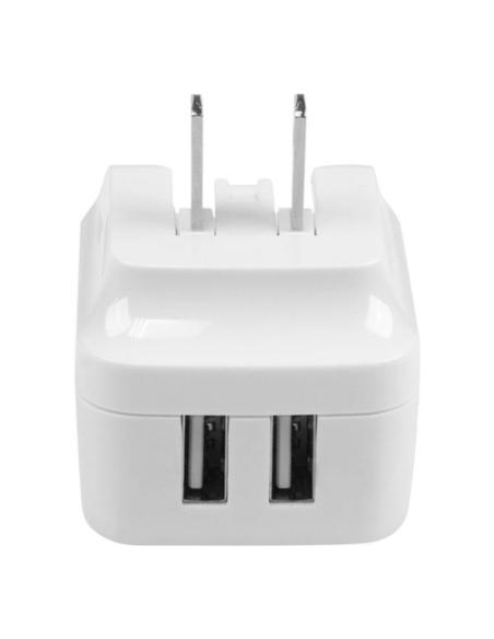 StarTech.com Cargador de Pared USB de 2 Puertos para Tablets Smartphones - Cargador Blanco de Alta Potencia para Viajes