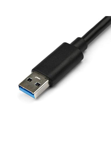 StarTech.com Adaptador Tarjeta de Red NIC Externa USB 3.0 de 1 Puerto Gigabit Ethernet RJ45 y Puerto USB - Negro