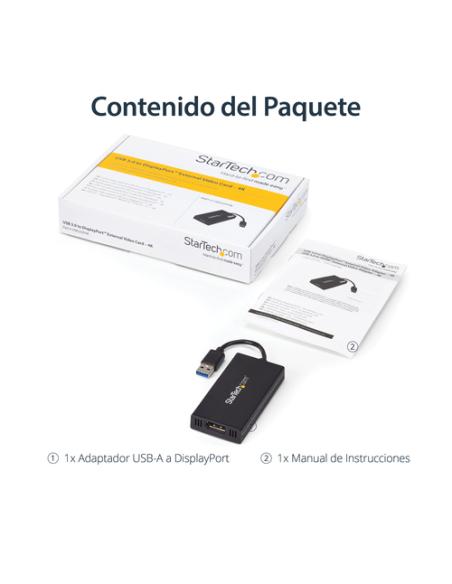 StarTech.com Adaptador USB 3.0 a DisplayPort 4K Ultra HD - Certificado por DisplayLink - Convertidor de Vídeo con Tarjeta Gráfic