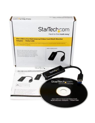 StarTech.com Adaptador Gráfico Conversor USB 3.0 a VGA - Cable Convertidor Compacto de Vídeo - 1920x1200 / 1080p