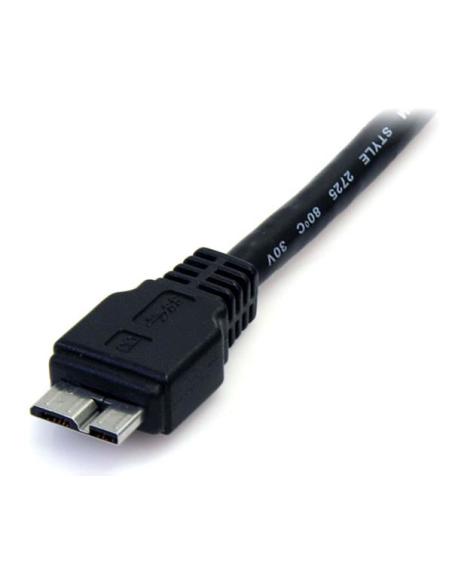 StarTech.com Cable 50cm USB 3.0 Super Speed SS Micro USB B Macho a USB A Macho Adaptador - Negro