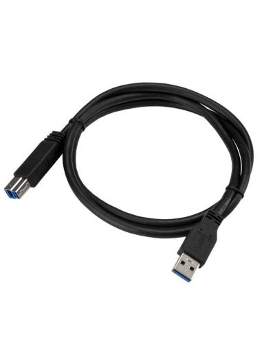 StarTech.com Cable Certificado 1m USB 3.0 Super Speed USB B Macho a USB A Macho Adaptador para Impresora - Negro