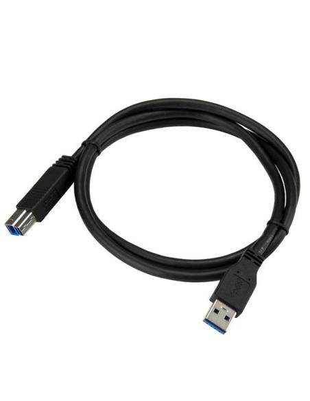 StarTech.com Cable Certificado 1m USB 3.0 Super Speed USB B Macho a USB A Macho Adaptador para Impresora - Negro