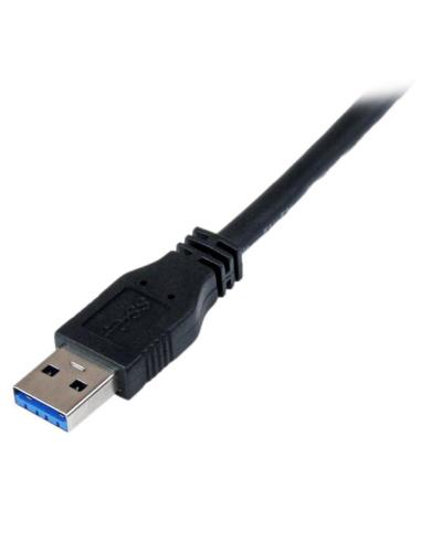 StarTech.com Cable Certificado 1m USB 3.0 Super Speed SS Micro USB B Macho a USB A Macho Adaptador - Negro