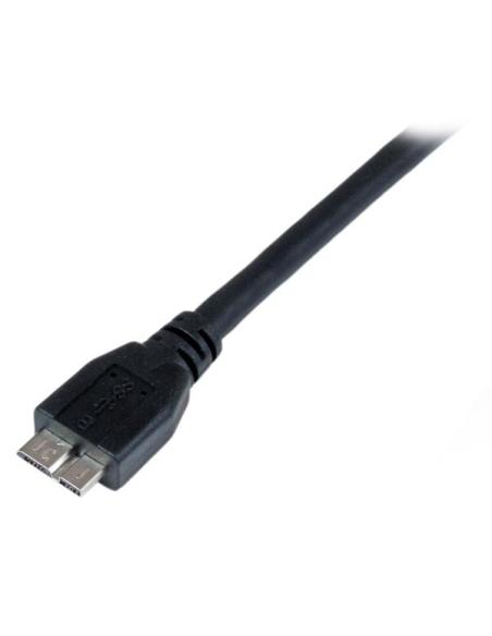 StarTech.com Cable Certificado 1m USB 3.0 Super Speed SS Micro USB B Macho a USB A Macho Adaptador - Negro