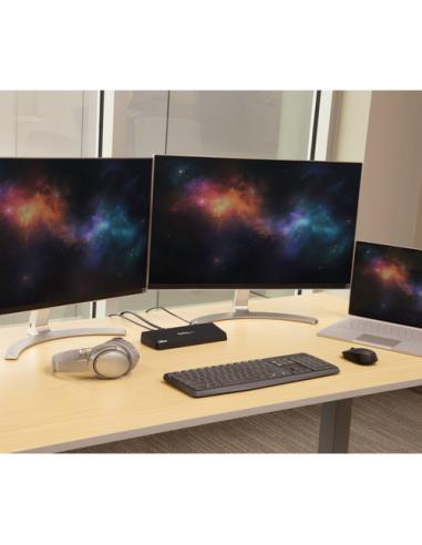 StarTech.com Docking Station USB 3.0 para 2 Monitores HDMI y DisplayPort 4K - USB 3.0 a 4x USB-A, Ethernet, HDMI y DP - Replicad