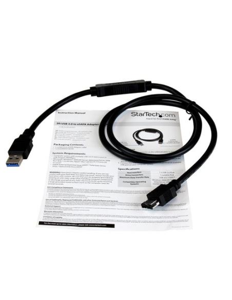 StarTech.com Cable de 91cm Adaptador USB 3.0 a eSATA para Disco Duro o SSD - SATA de 6 Gbps