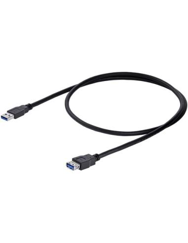 StarTech.com Cable 1m Extensión Alargador USB 3.0 SuperSpeed - Macho a Hembra USB A - Extensor - Negro