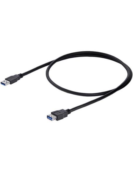 StarTech.com Cable 1m Extensión Alargador USB 3.0 SuperSpeed - Macho a Hembra USB A - Extensor - Negro