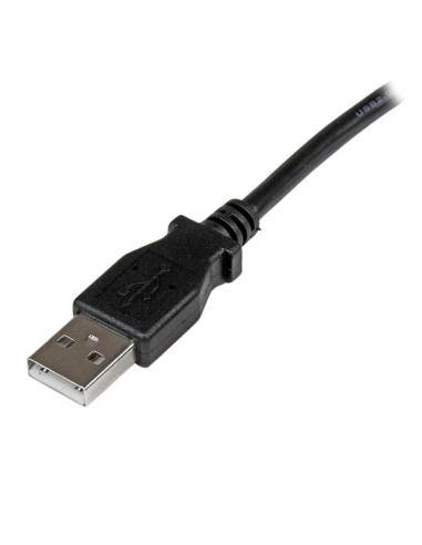StarTech.com Cable Adaptador USB 2m para Impresora Acodado - 1x USB A Macho - 1x USB B Macho en Ángulo Izquierdo