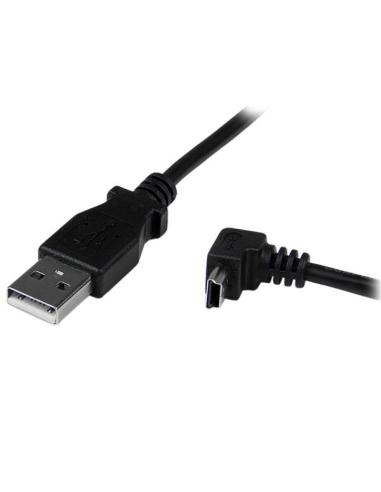 StarTech.com Cable Adaptador 2m USB A Macho a Mini USB B Macho Acodado en Ángulo hacia Abajo