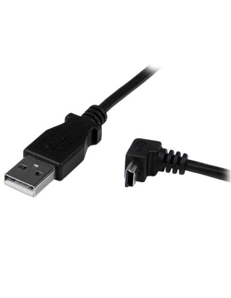 StarTech.com Cable Adaptador 2m USB A Macho a Mini USB B Macho Acodado en Ángulo hacia Abajo