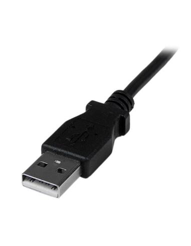 StarTech.com Cable Adaptador 2m USB A Macho a Mini USB B Macho Acodado en Ángulo hacia Abajo