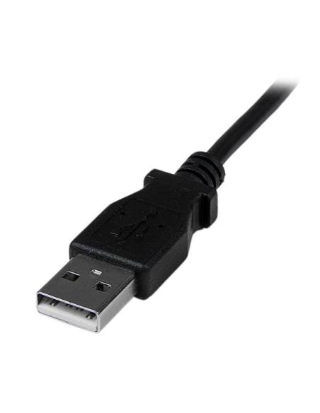 StarTech.com Cable Adaptador 2m USB A Macho a Mini USB B Macho Acodado en Ángulo hacia Abajo