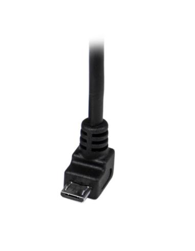 StarTech.com Cable Adaptador 2m USB A Macho a Micro USB B Macho Acodado en Ángulo hacia Abajo para Teléfono Móvil