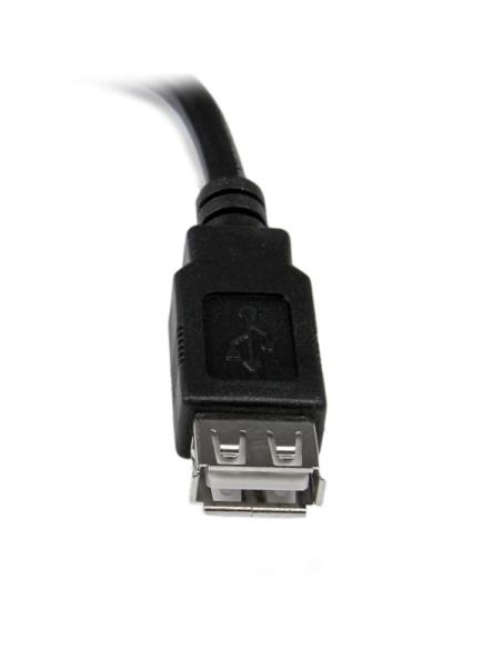 StarTech.com Cable de 0,15m de Extensión Alargador USB 2.0 - Macho a Hembra USB A - Extensor