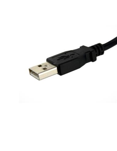 StarTech.com Cable Alargador de 30cm USB 2.0 para Montar Empotrar en Panel - Extensor Macho a Hembra USB A - Negro