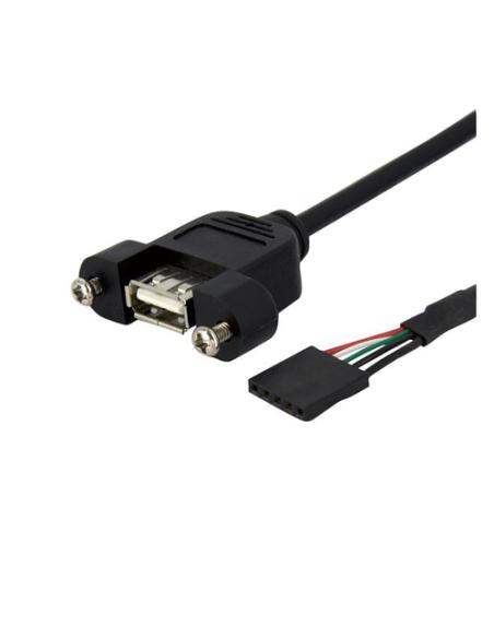 StarTech.com Cable de 30cm USB 2.0 para Montaje en Panel Conexión a Placa Base - Hembra USB A