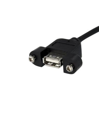 StarTech.com Cable de 30cm USB 2.0 para Montaje en Panel Conexión a Placa Base - Hembra USB A