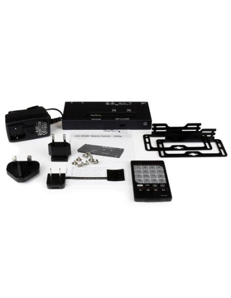 StarTech.com Switch Matricial HDMI de 2x2 con Conmutado Automático y Prioritario - Conmutador Matrix 1080p