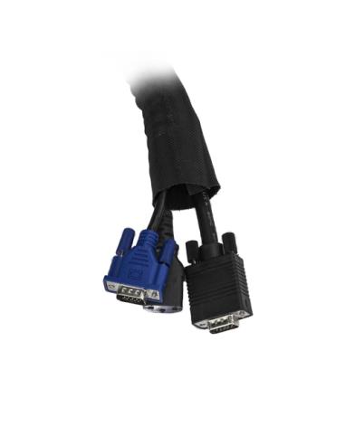 StarTech.com Manga de Gestión de Cables de 2m - Envoltura de Cable Flexible en Espiral - Maga Expandible 1,0-1,5" de Diámetro - 