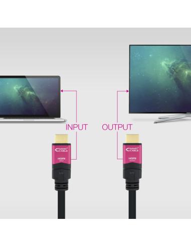 Nanocable 10.15.3720 cable HDMI 20 m HDMI tipo A (Estándar) Negro, Rosa