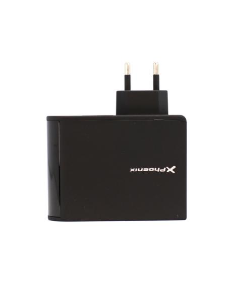 Phoenix Technologies PHMULTIUSBCHARGER cargador de dispositivo móvil Universal Negro Corriente alterna Interior
