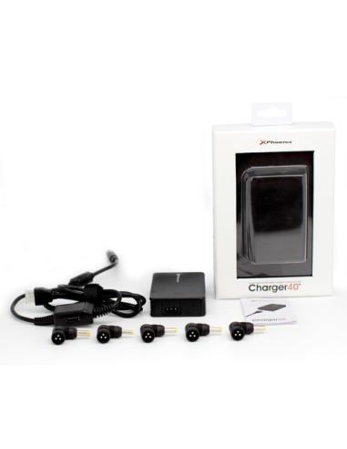 Phoenix Technologies Charger 40 Plus Netbook, Portátil Negro Corriente alterna Interior