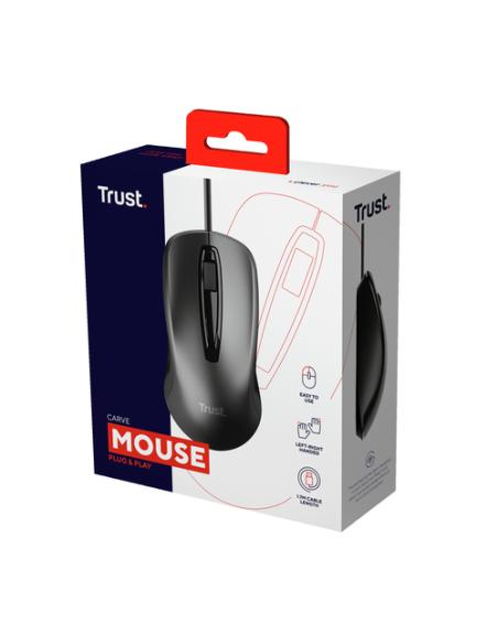 Trust Carve ratón Oficina Ambidextro USB tipo A Óptico 1200 DPI