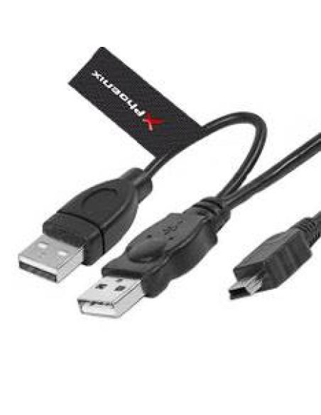 Phoenix Technologies 1.5m 2 x USB/Mini USB cable USB USB 2.0 1,5 m Mini-USB B Negro