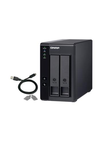 QNAP TR-002 caja para disco duro externo Carcasa de disco duro/SSD Negro 2.5/3.5"