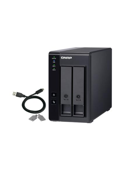 QNAP TR-002 caja para disco duro externo Carcasa de disco duro/SSD Negro 2.5/3.5"