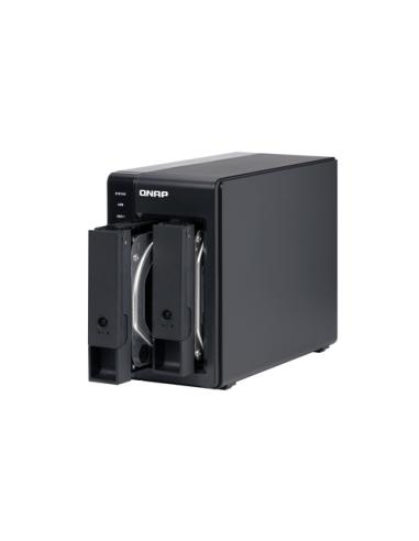 QNAP TR-002 caja para disco duro externo Carcasa de disco duro/SSD Negro 2.5/3.5"