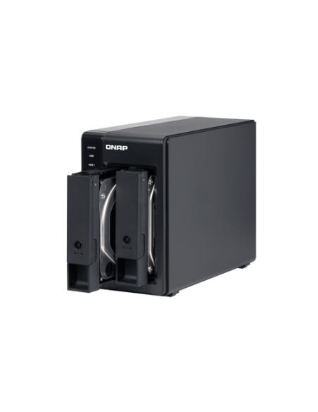QNAP TR-002 caja para disco duro externo Carcasa de disco duro/SSD Negro 2.5/3.5"