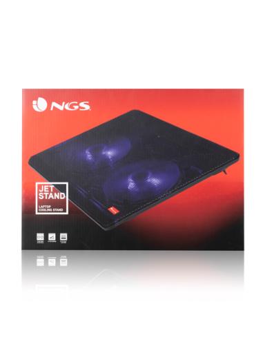 NGS Jetstand almohadilla fría 39,6 cm (15.6") 1000 RPM Negro