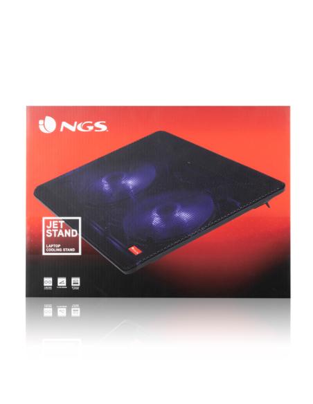 NGS Jetstand almohadilla fría 39,6 cm (15.6") 1000 RPM Negro