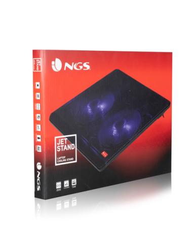 NGS Jetstand almohadilla fría 39,6 cm (15.6") 1000 RPM Negro