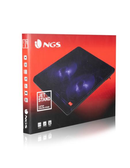 NGS Jetstand almohadilla fría 39,6 cm (15.6") 1000 RPM Negro