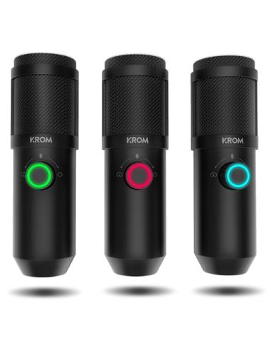 Krom Kapsule Negro Micrófono para PC