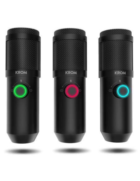 Krom Kapsule Negro Micrófono para PC
