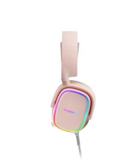 Mars Gaming MHAX Rosa, Auriculares Gaming RGB, Micrófono Extraíble, HiFi, Compatibilidad Multiplataforma