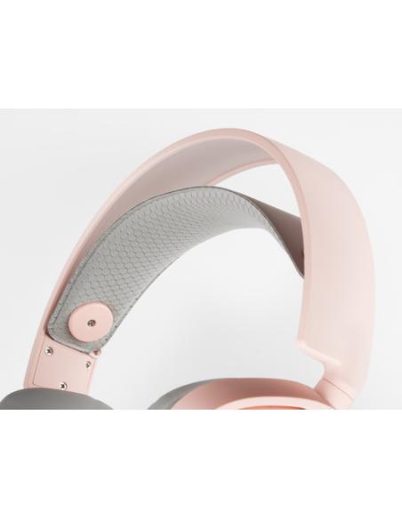 Mars Gaming MHAX Rosa, Auriculares Gaming RGB, Micrófono Extraíble, HiFi, Compatibilidad Multiplataforma
