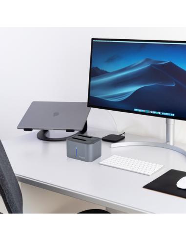 TooQ TQDS-805G base de conexión para disco duro USB 3.2 Gen 1 (3.1 Gen 1) Type-B Aluminio