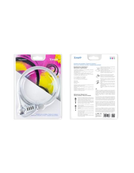 TooQ TQCLKC0015 cable antirrobo Plata 1,5 m