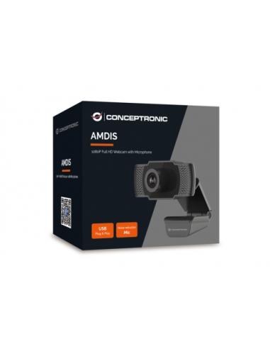 Conceptronic AMDIS cámara web 2 MP 1920 x 1080 Pixeles USB 2.0 Negro