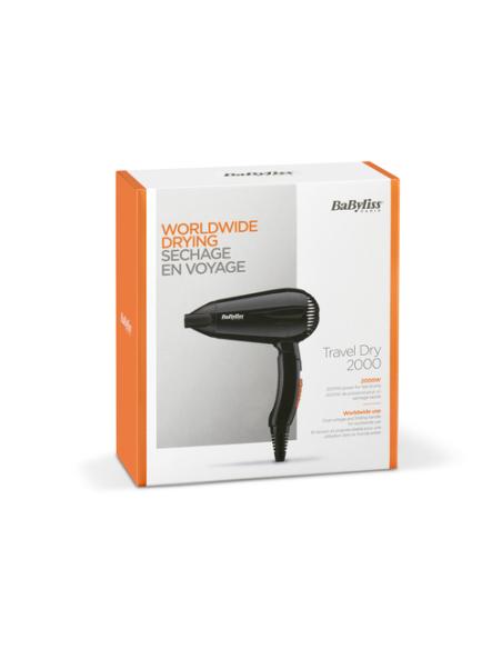 BaByliss Travel Dry 2000 secador 2000 W Negro