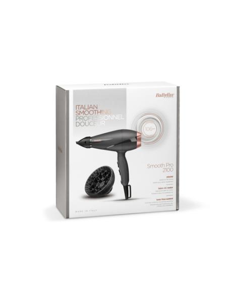 BaByliss Smooth Pro 2100 secador 2100 W Negro, Oro rosado