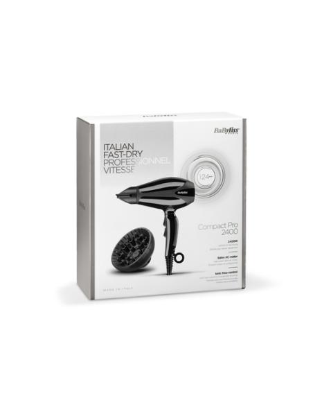BaByliss Compact Pro 2400 secador 2400 W Negro