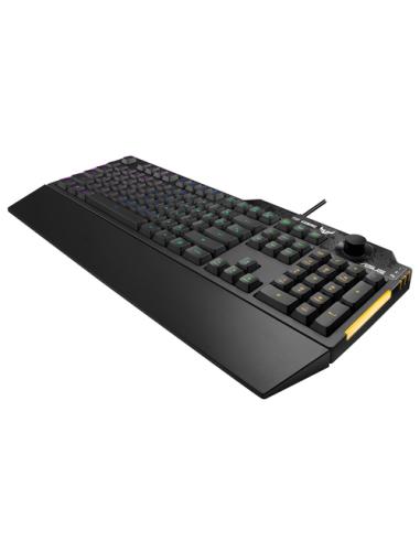 ASUS TUF Gaming K1 teclado Juego USB Inglés, Español Negro