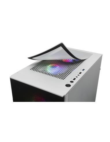Mars Gaming MCZW, Caja PC Compacta Premium, MicroATX, Panel+Frontal Mesh, Blanco